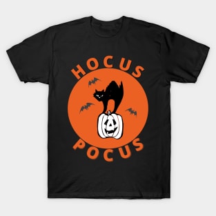 Halloween Cat & Pumpkin - Hocus Pocus T-Shirt